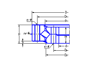 Crossed tapered roller according to JB2300